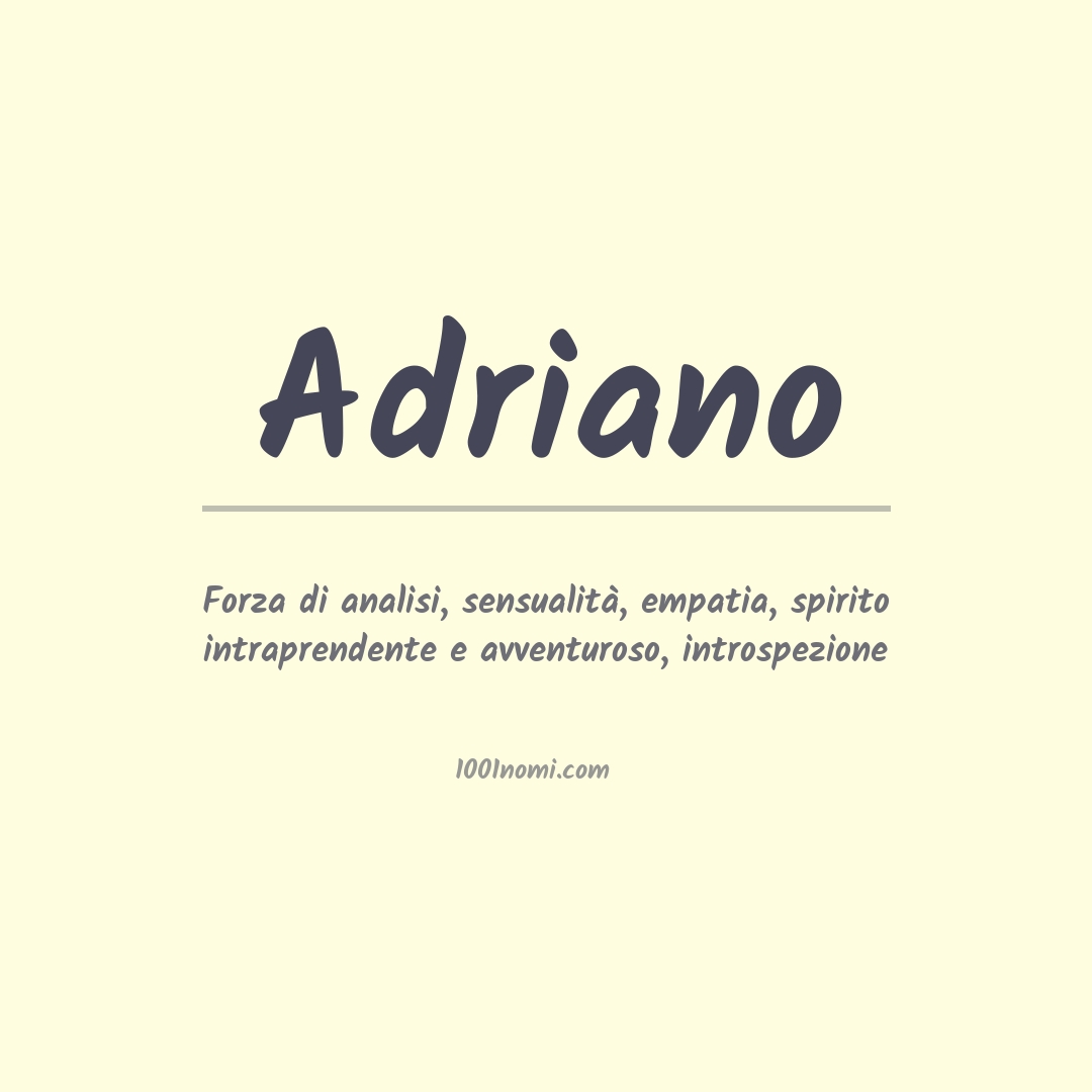 Significato del nome Adriano