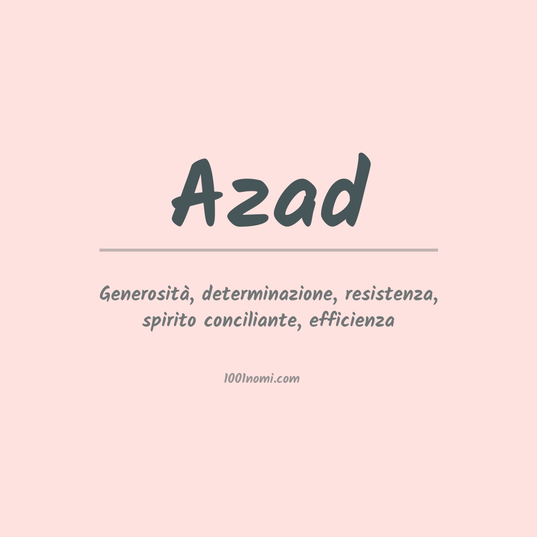 Significato del nome Azad