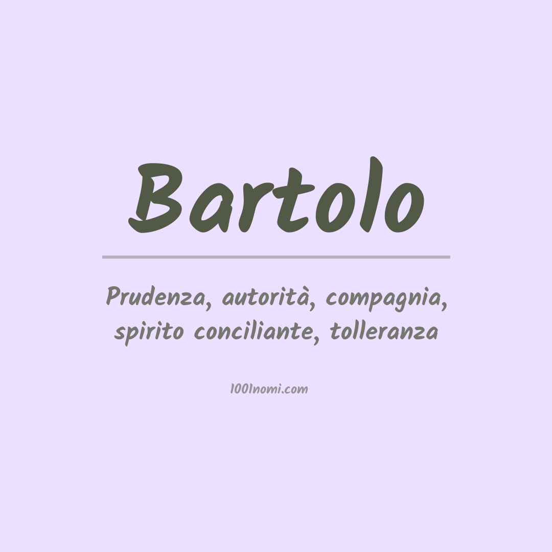 Significato del nome Bartolo