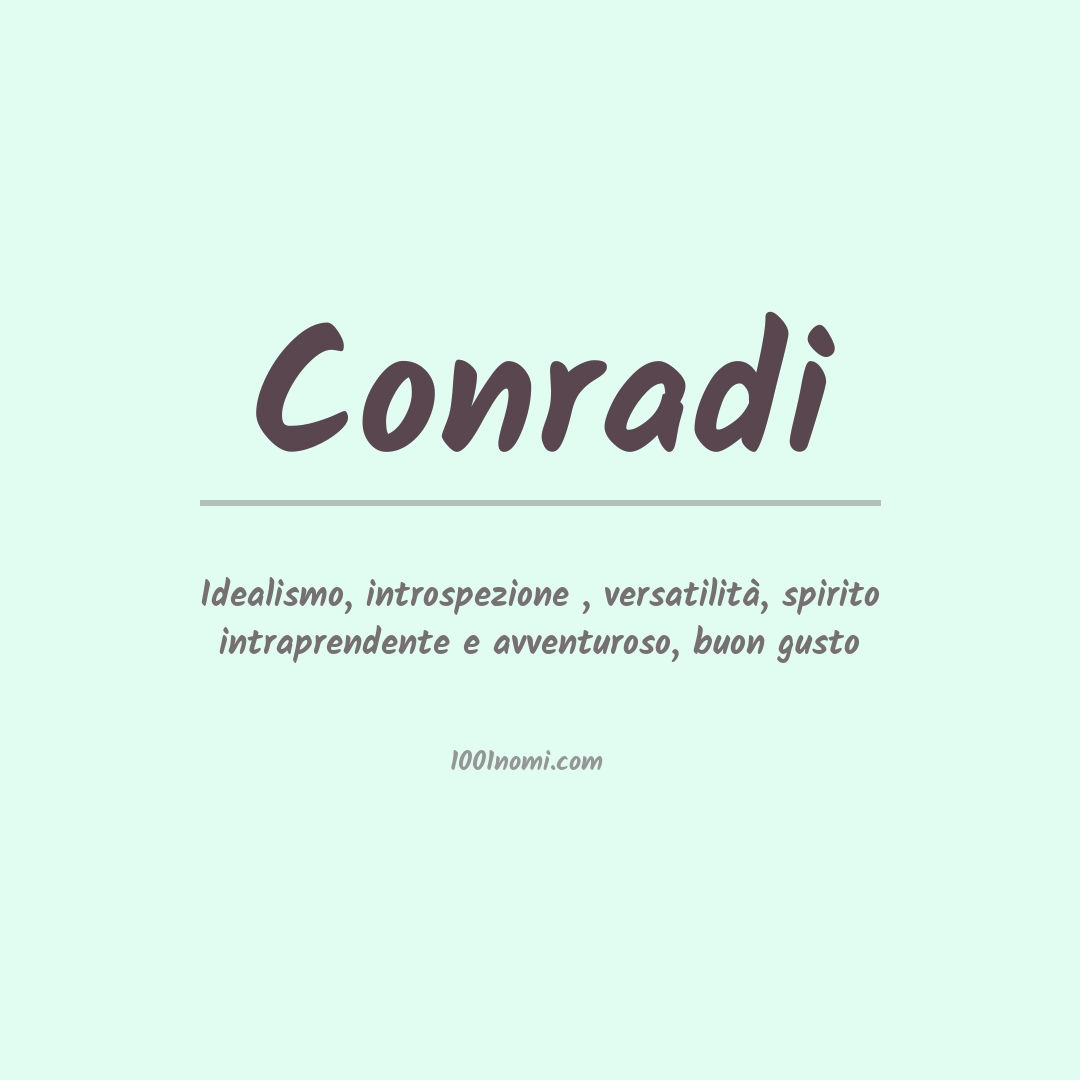 Significato del nome Conradi