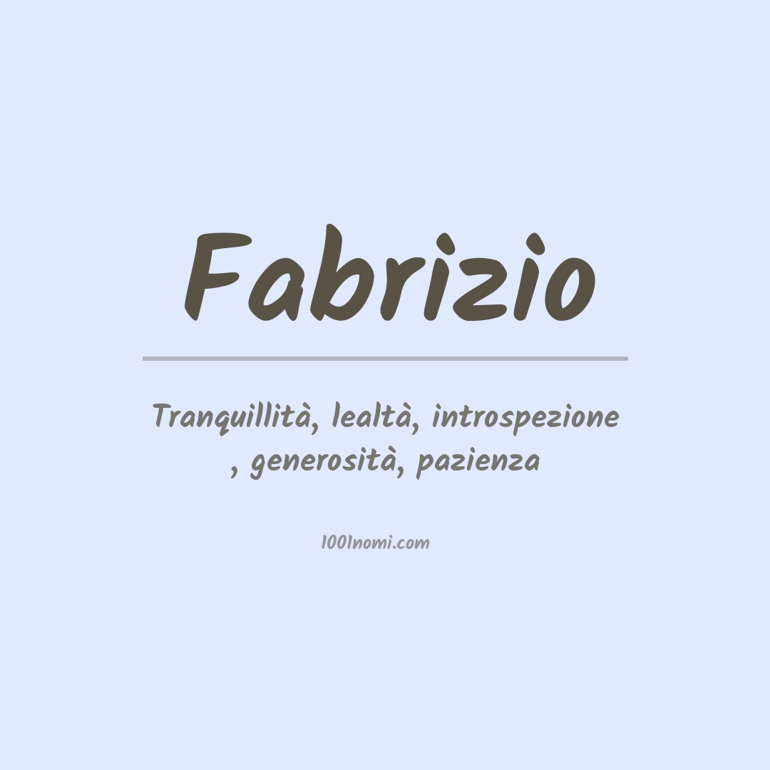 Significato del nome Fabrizio