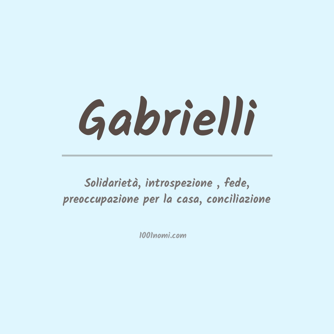 Significato del nome Gabrielli