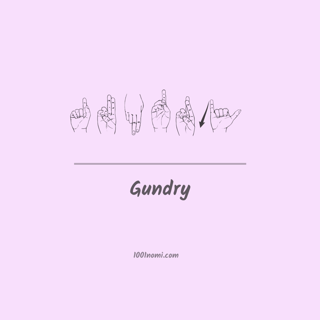 Gundry nella lingua dei segni