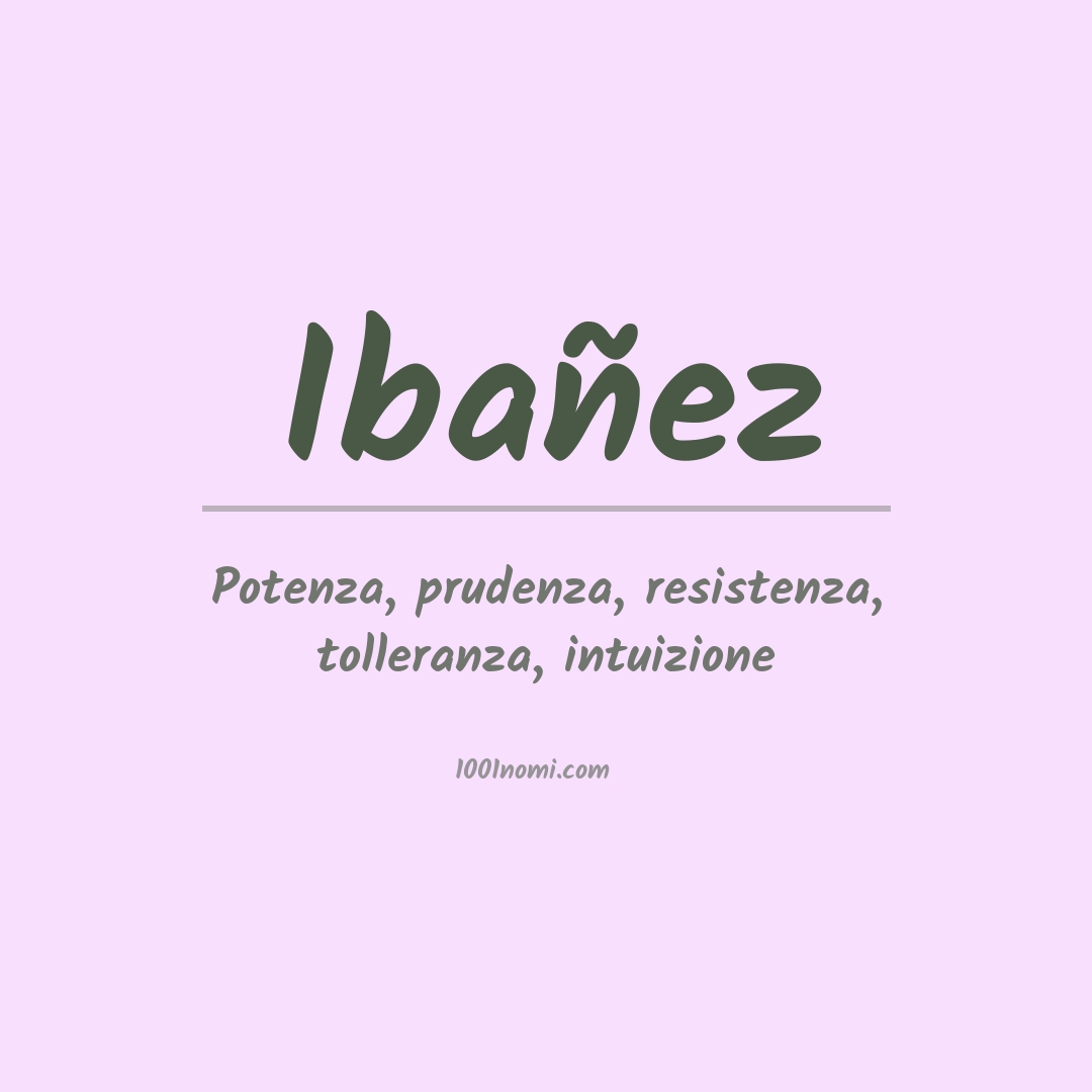 Significato del nome Ibañez