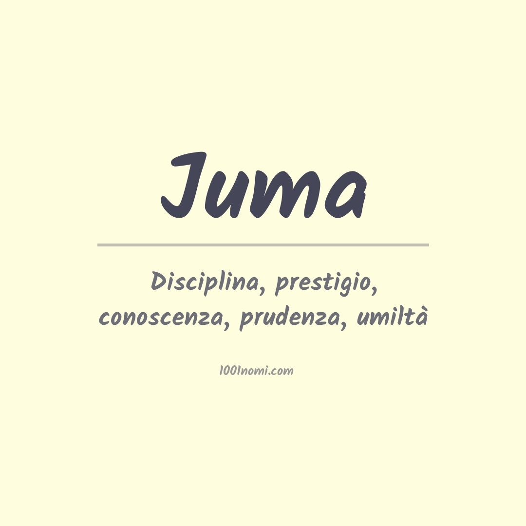 Significato del nome Juma