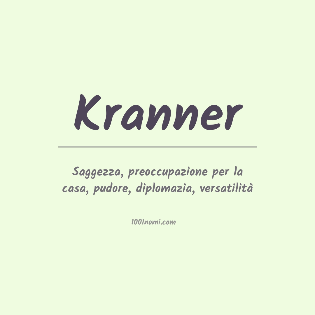 Significato del nome Kranner