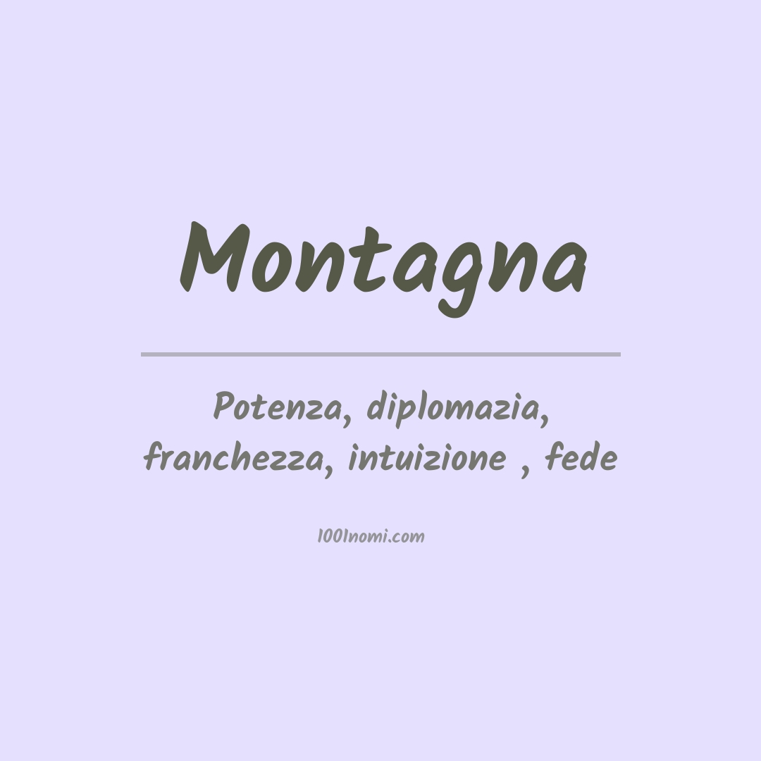 Significato del nome Montagna