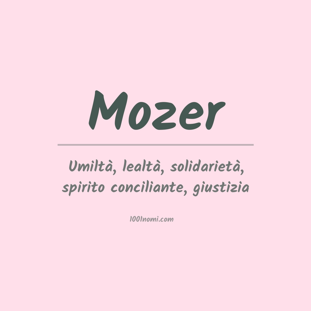 Significato del nome Mozer