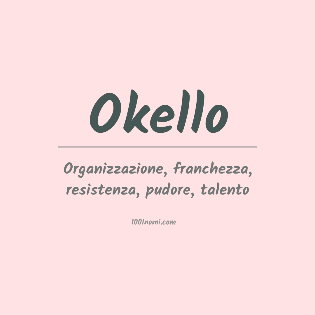 Significato del nome Okello