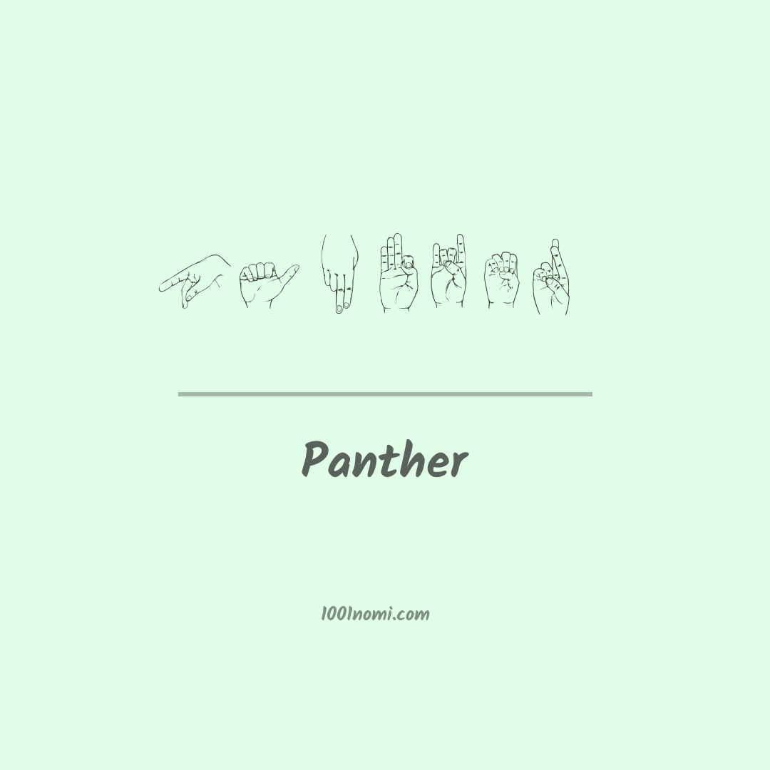 Panther nella lingua dei segni