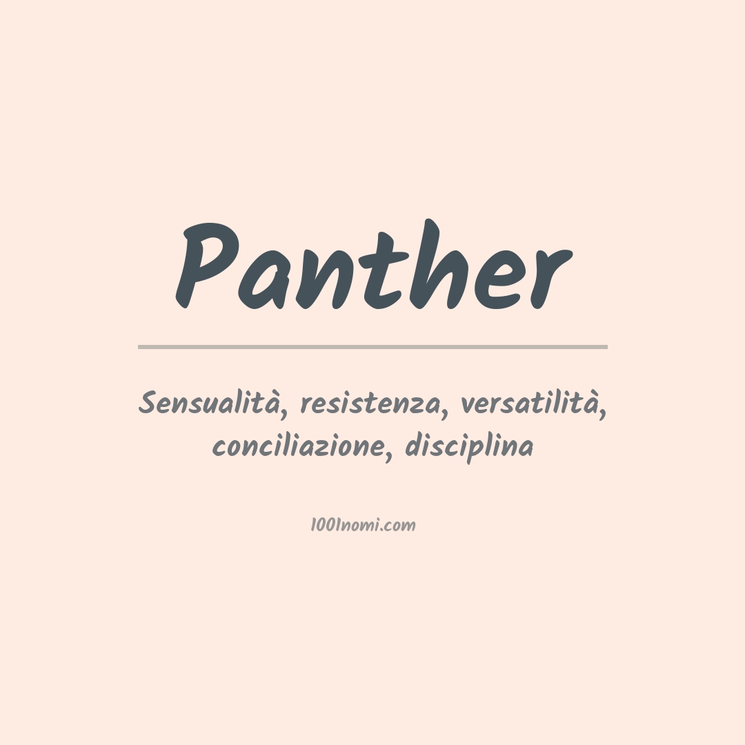Significato del nome Panther
