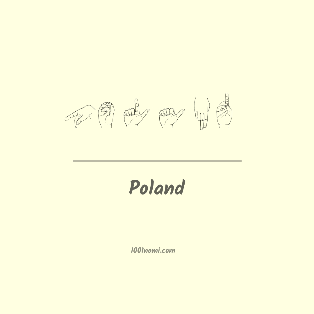 Poland nella lingua dei segni