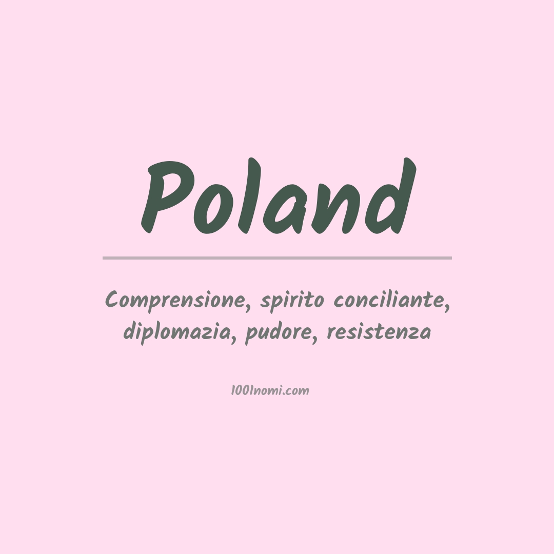 Significato del nome Poland