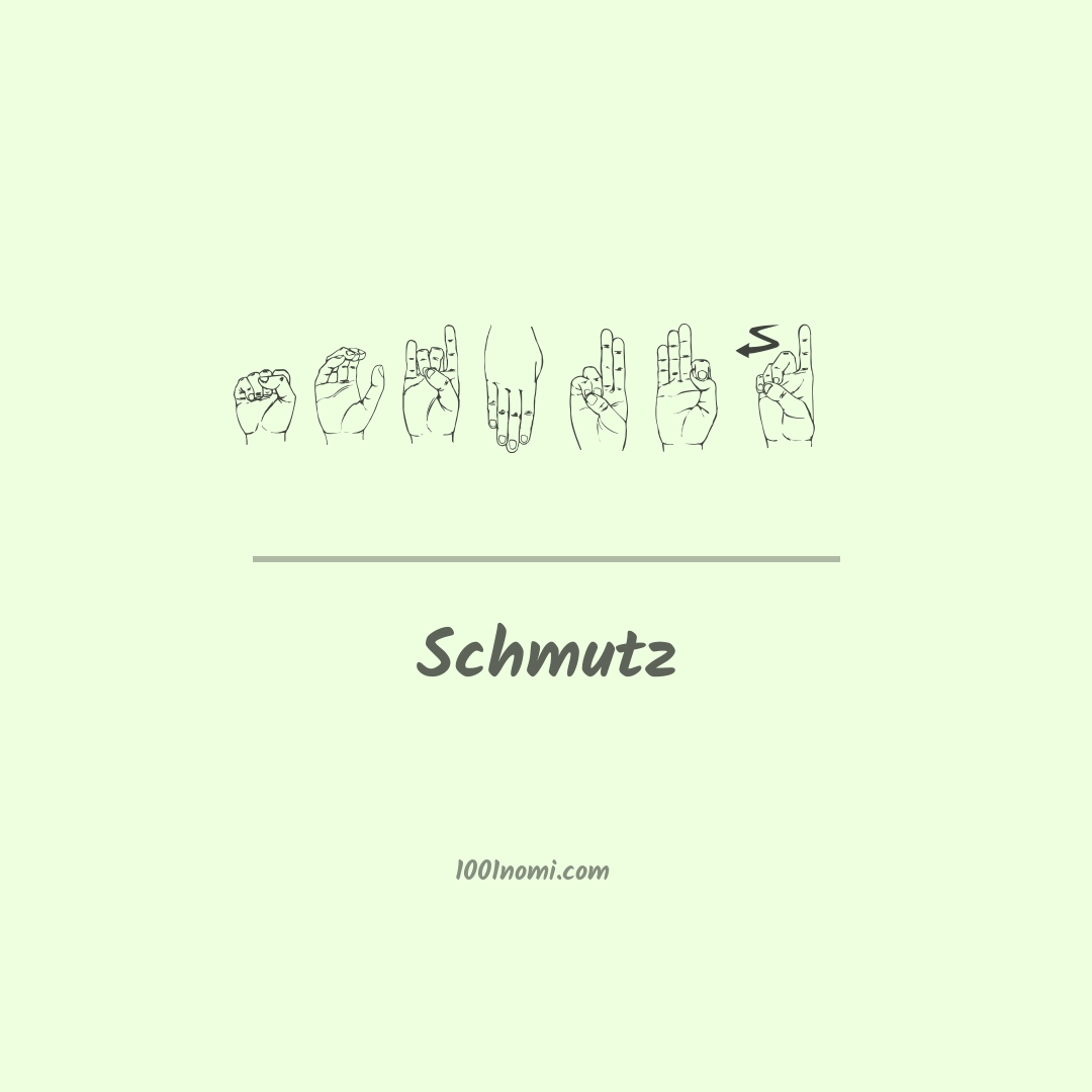 Schmutz nella lingua dei segni