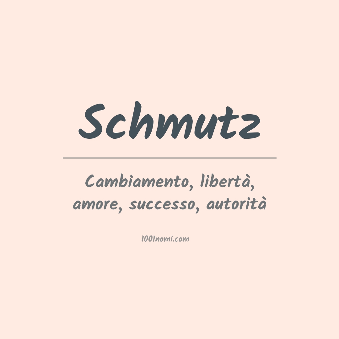 Significato del nome Schmutz
