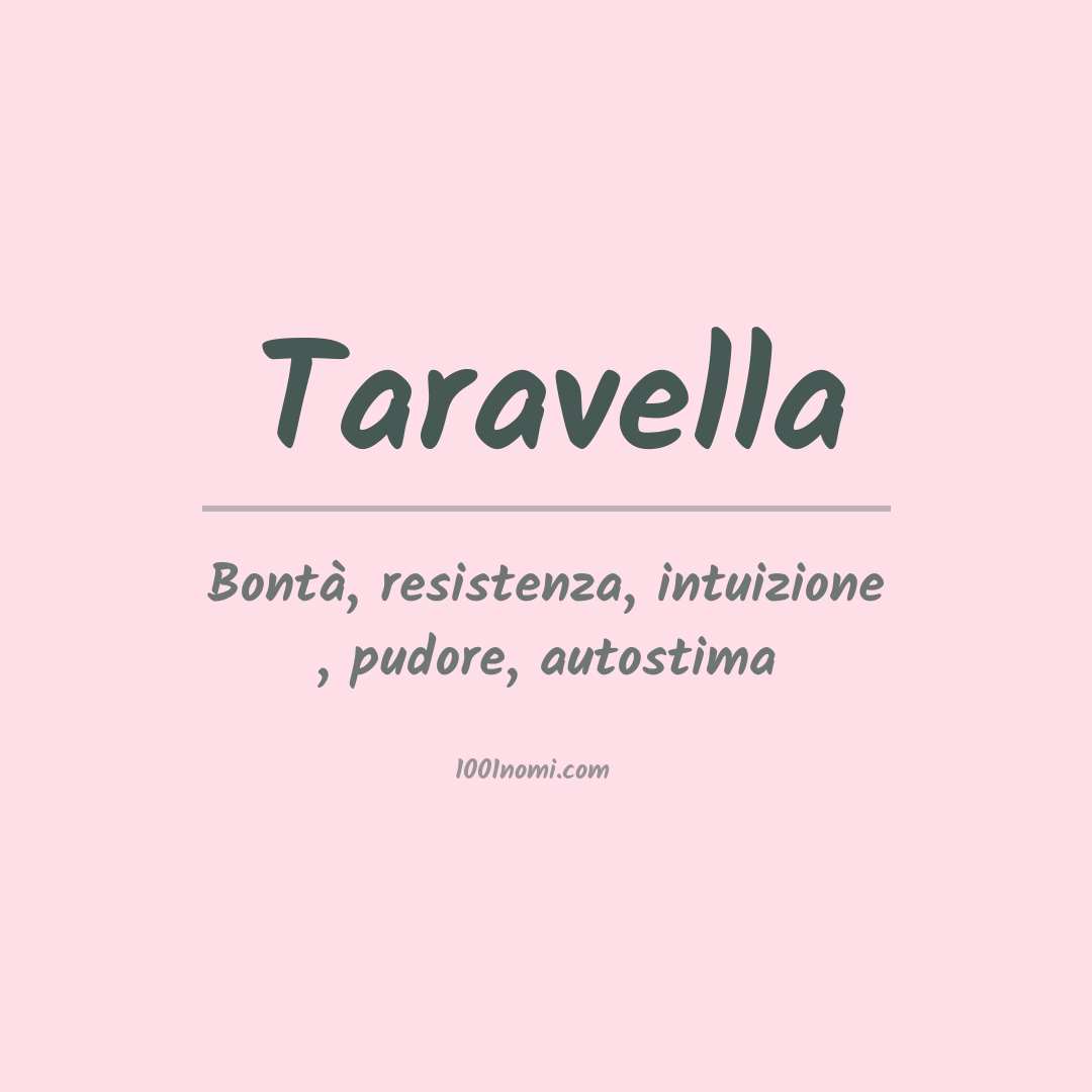 Significato del nome Taravella