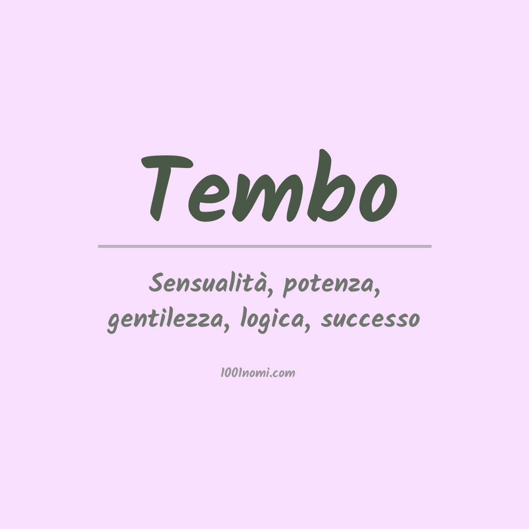 Significato del nome Tembo