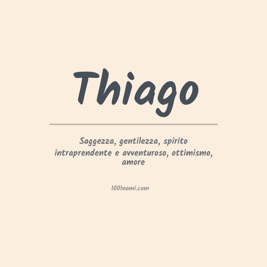 Significato del nome Thiago