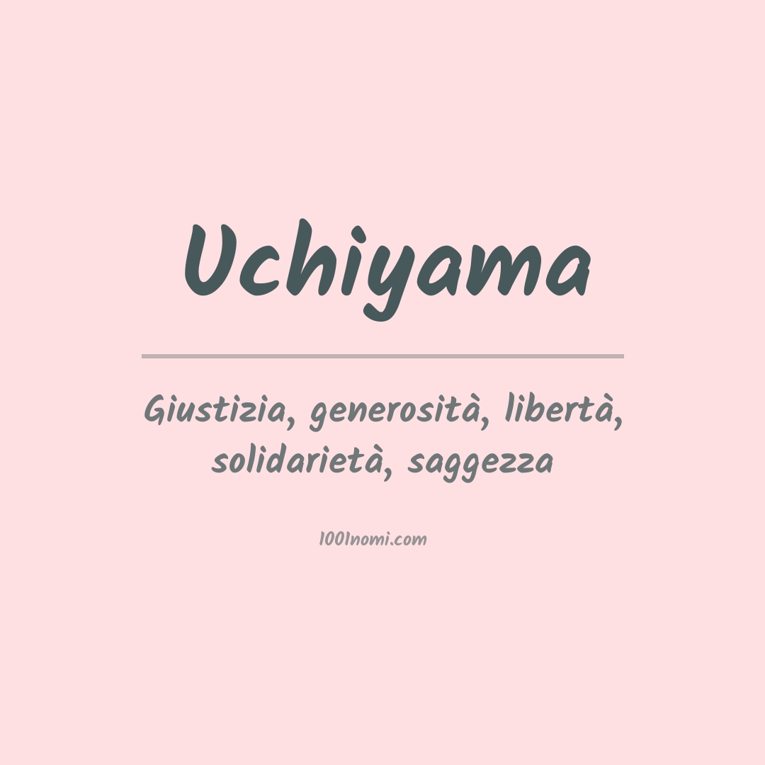 Significato del nome Uchiyama