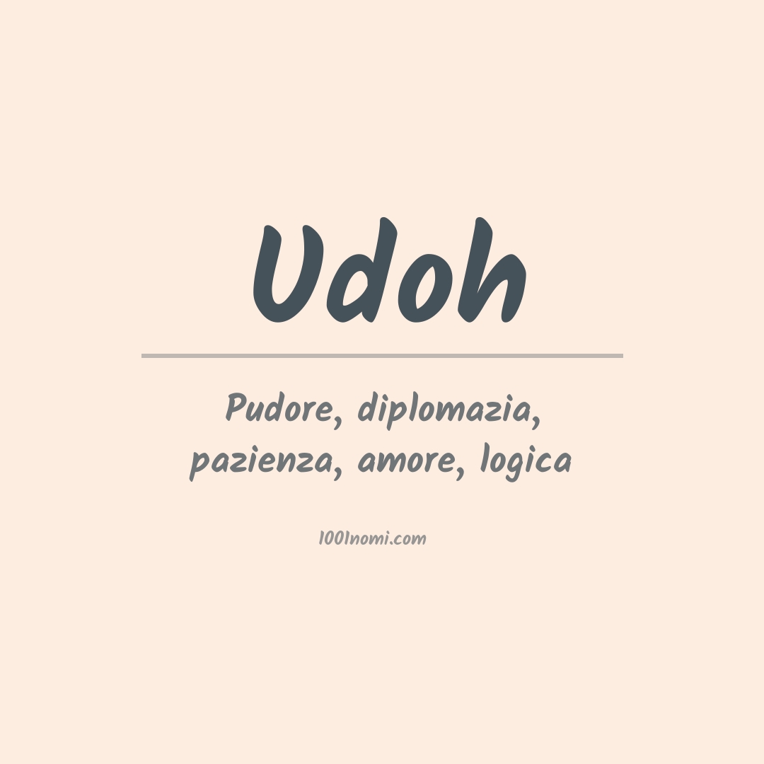 Significato del nome Udoh