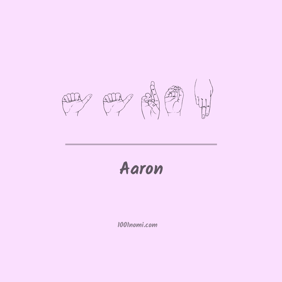 Aaron nella lingua dei segni