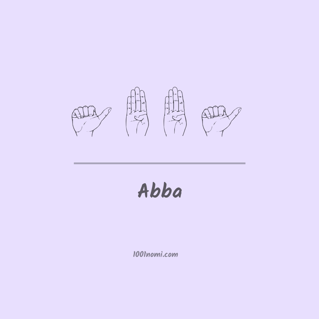 Abba nella lingua dei segni