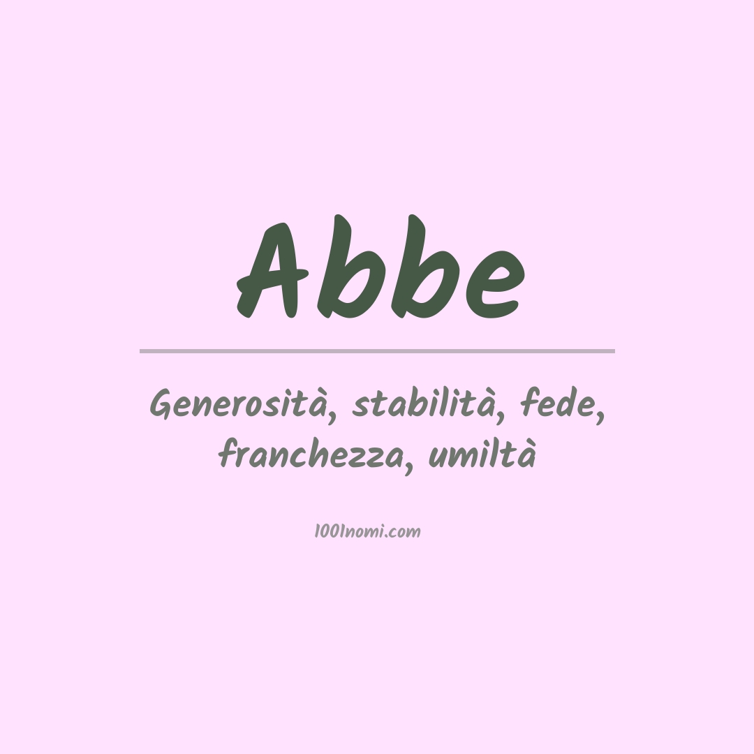 Significato del nome Abbe