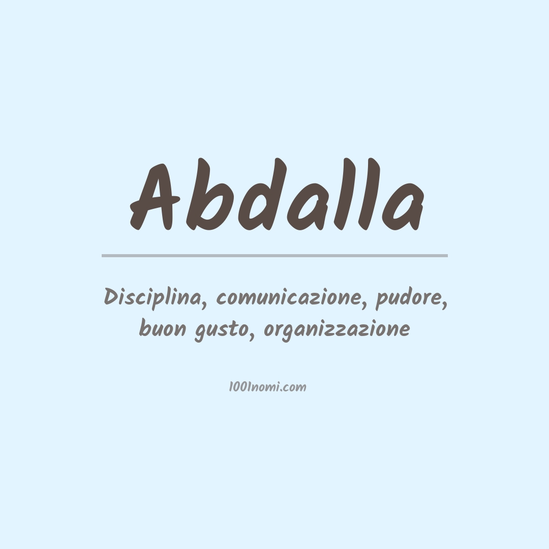 Significato del nome Abdalla