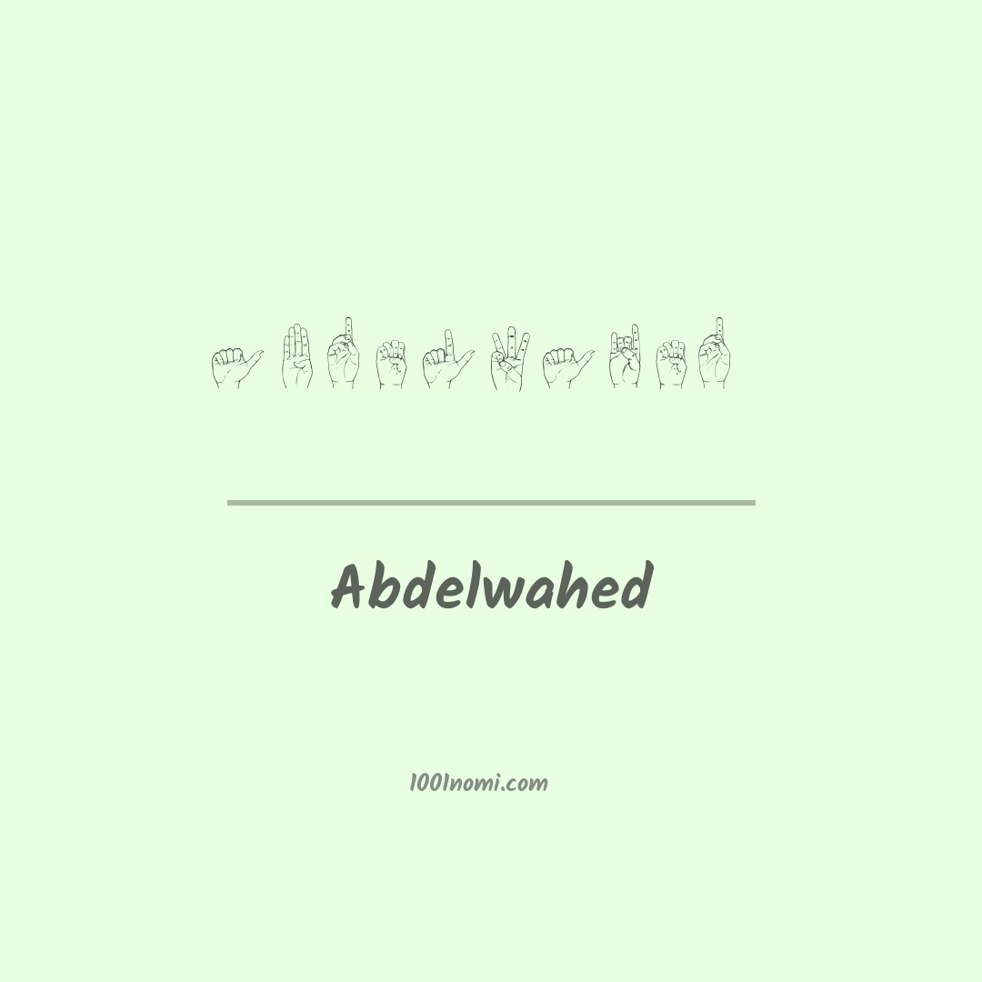 Abdelwahed nella lingua dei segni Abdelwahed nella lingua dei segni