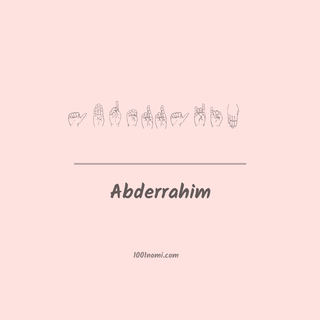 Abderrahim nella lingua dei segni