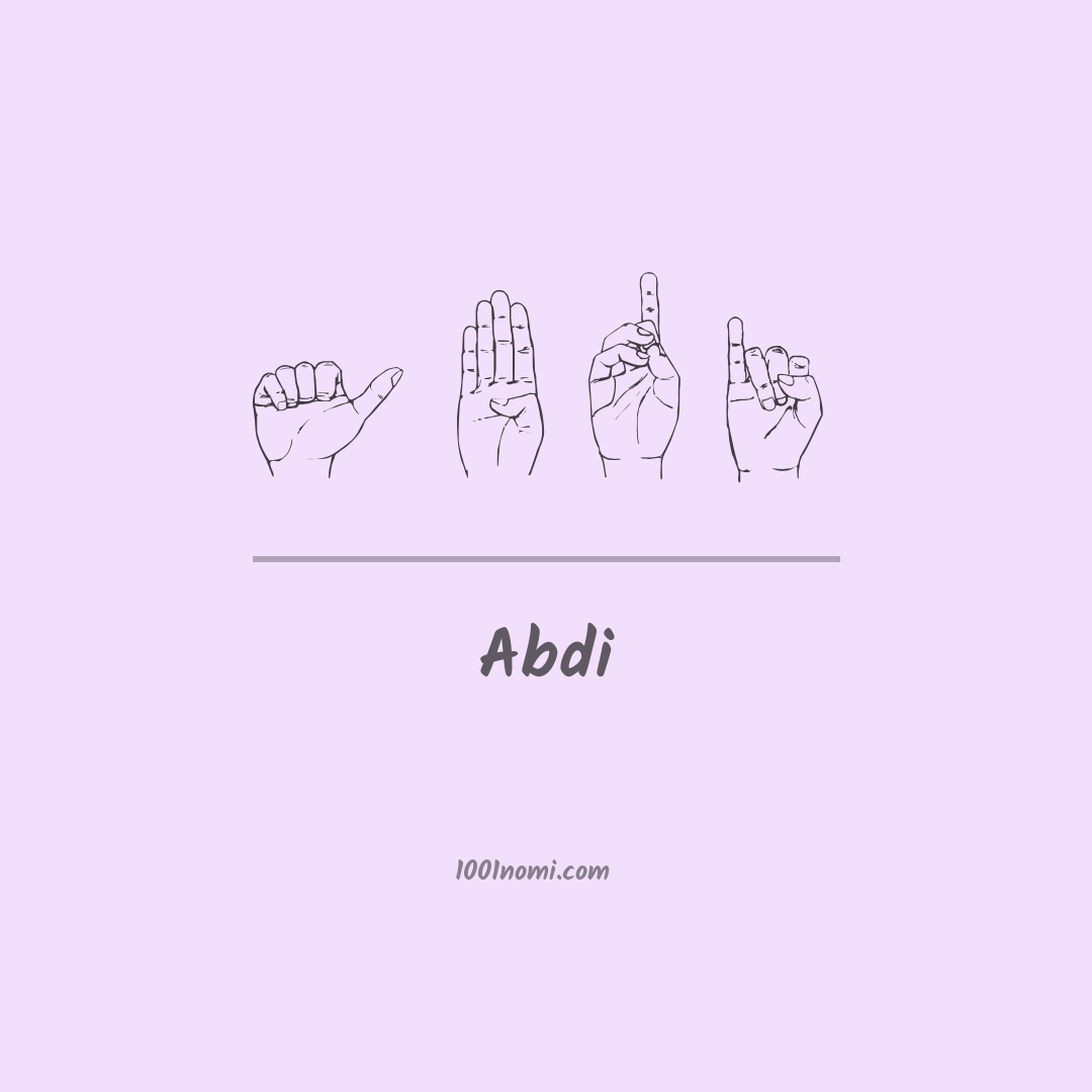 Abdi nella lingua dei segni