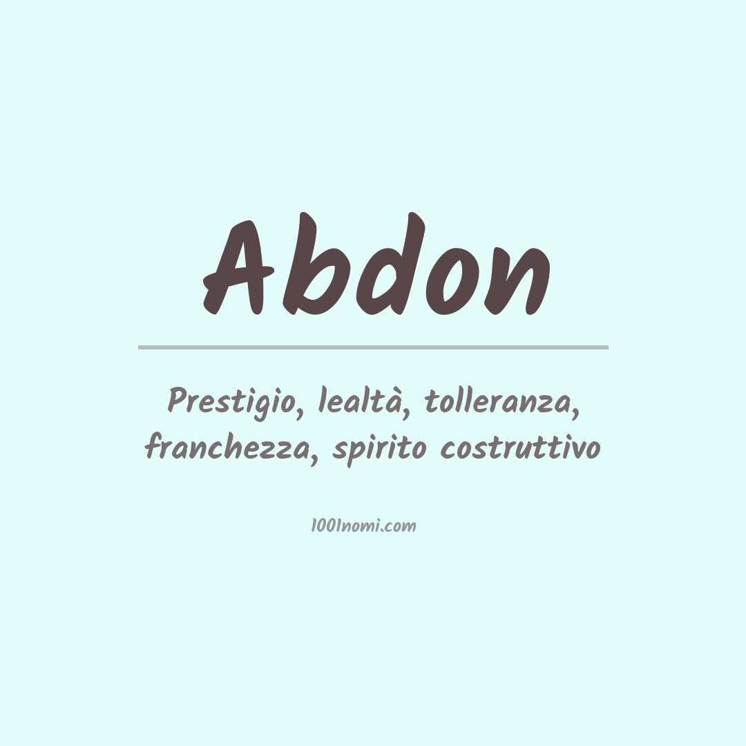 Significato del nome Abdon