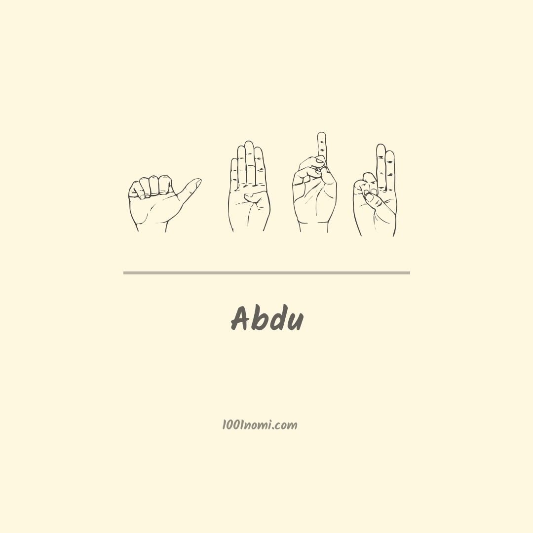Abdu nella lingua dei segni