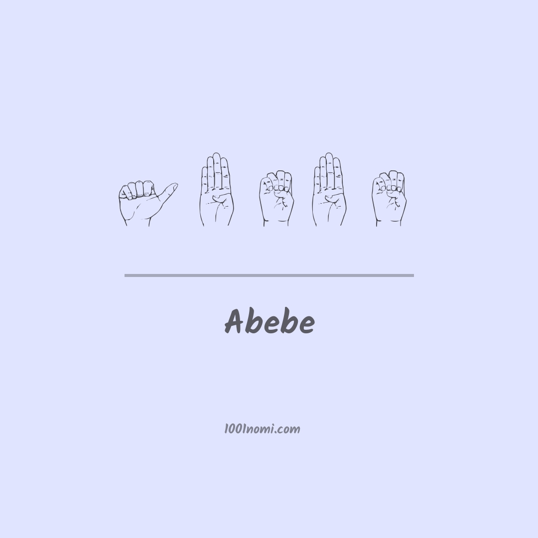 Abebe nella lingua dei segni