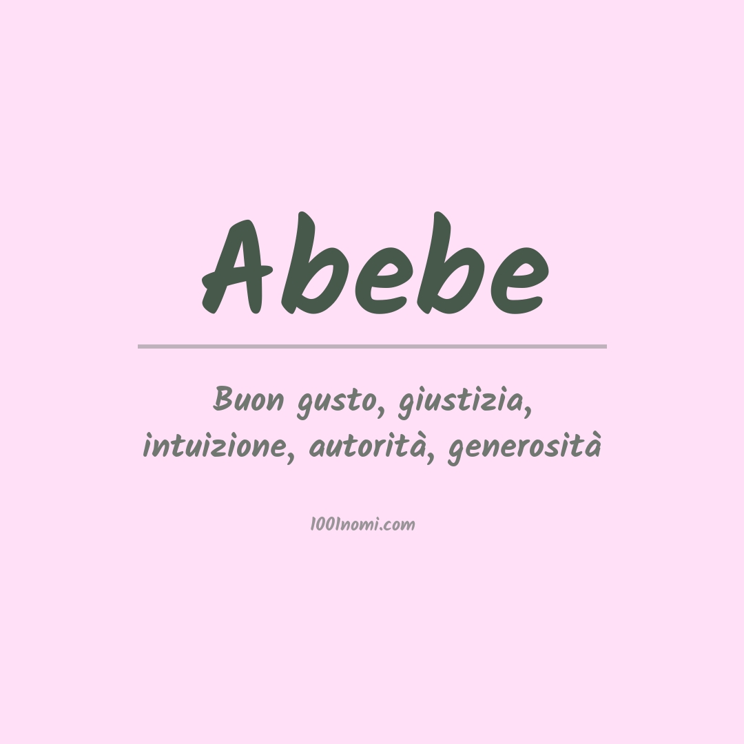 Significato del nome Abebe