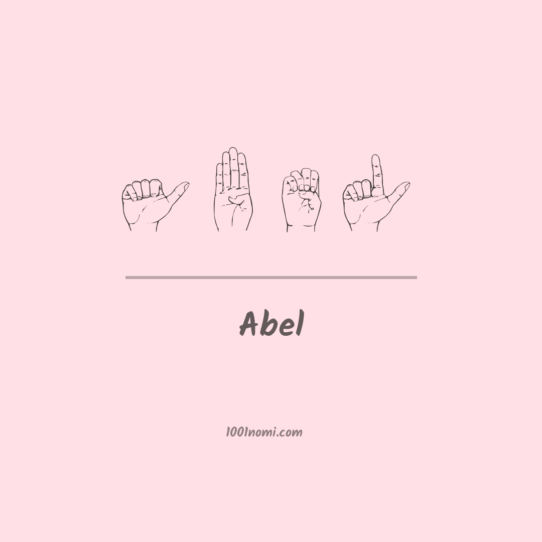 Abel nella lingua dei segni