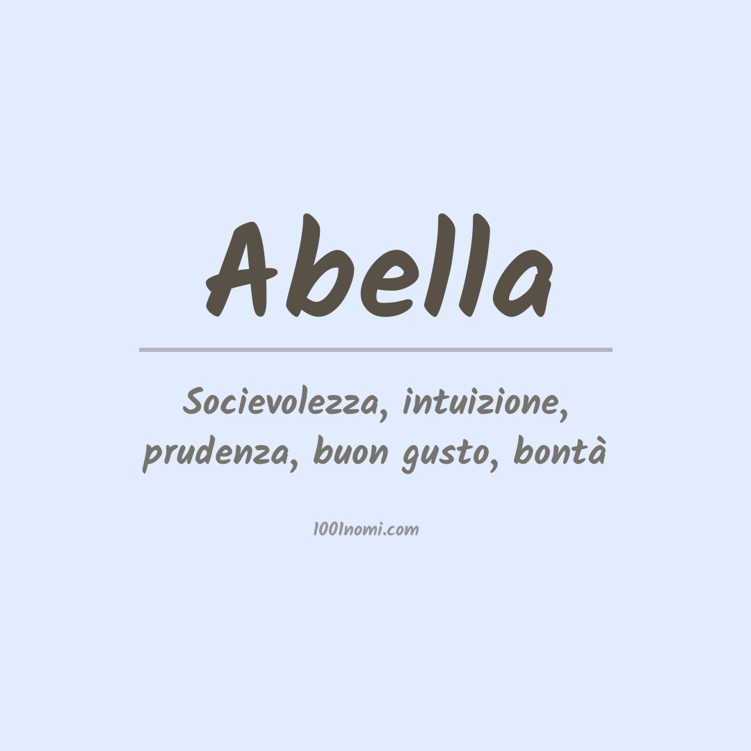 Significato del nome Abella