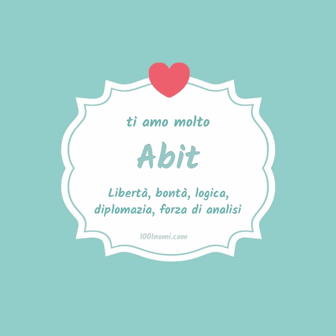 Ti amo molto Abit