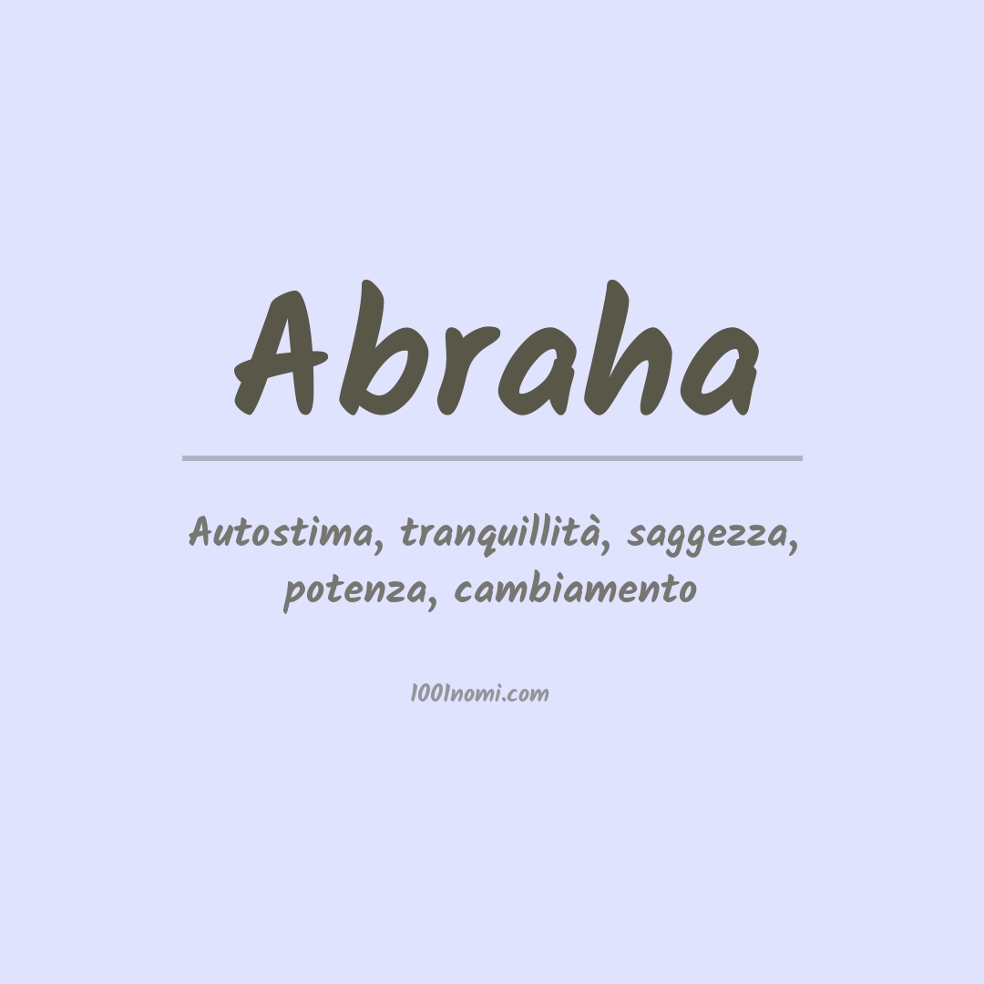 Significato del nome Abraha