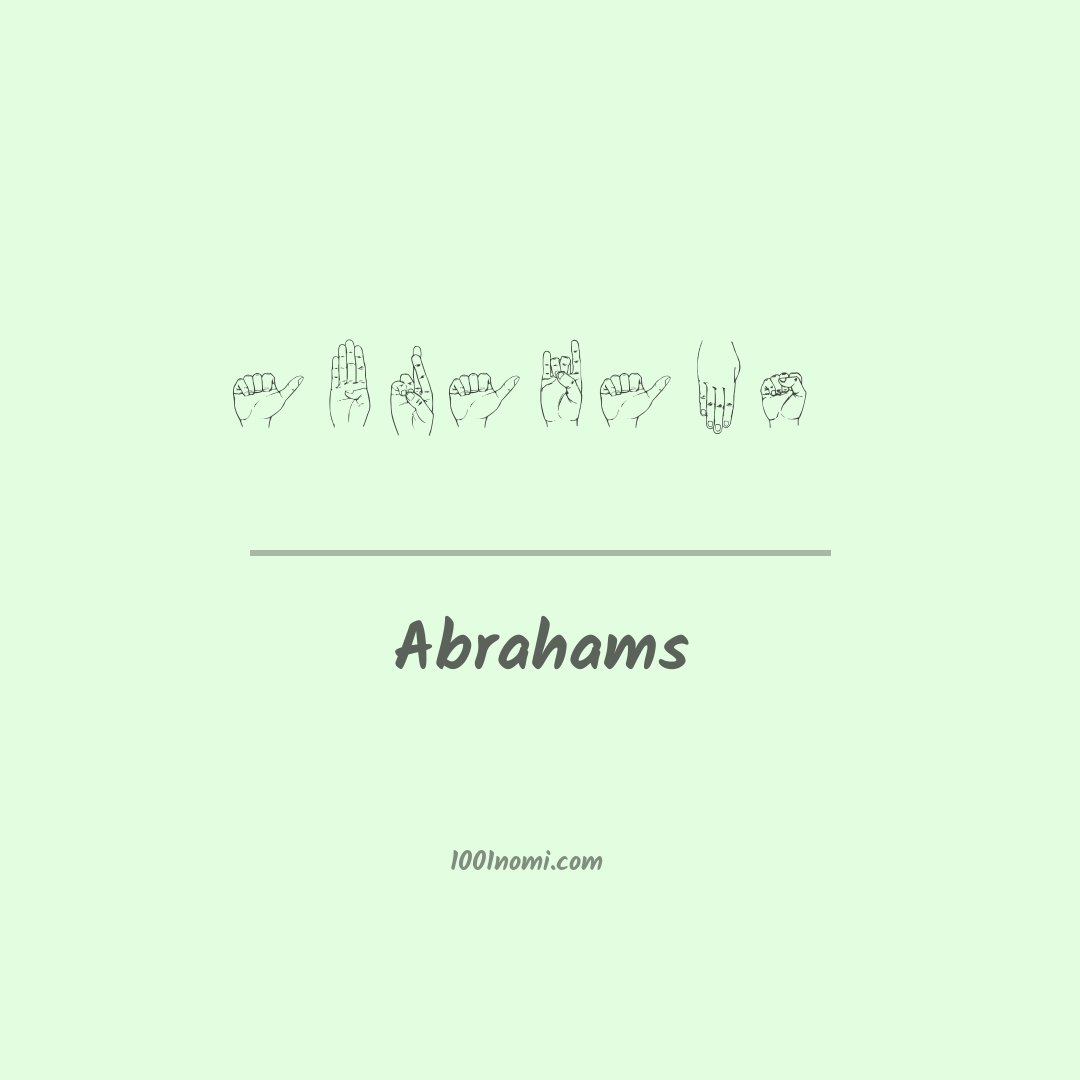 Abrahams nella lingua dei segni
