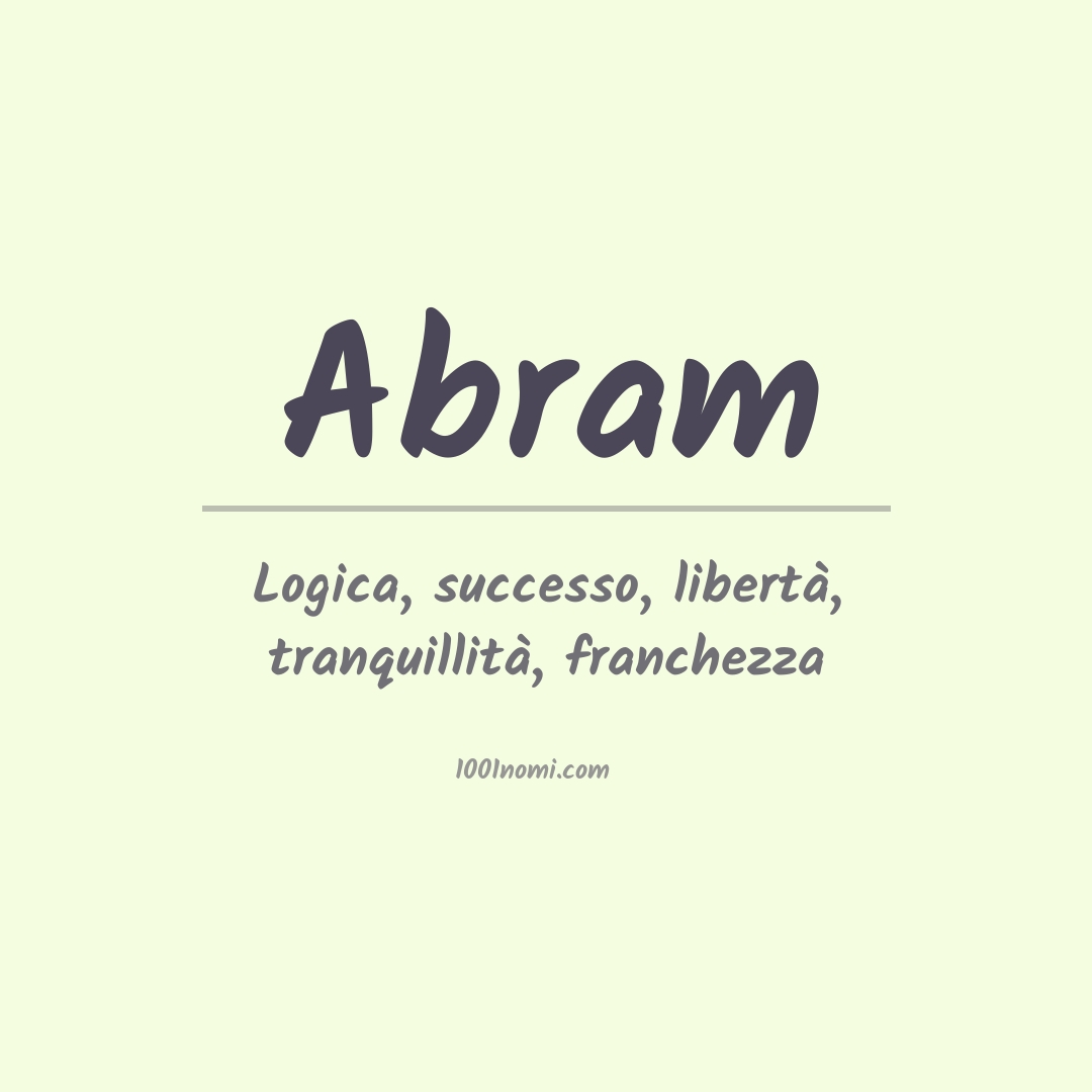 Significato del nome Abram