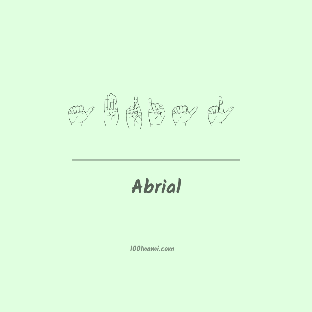 Abrial nella lingua dei segni Abrial nella lingua dei segni