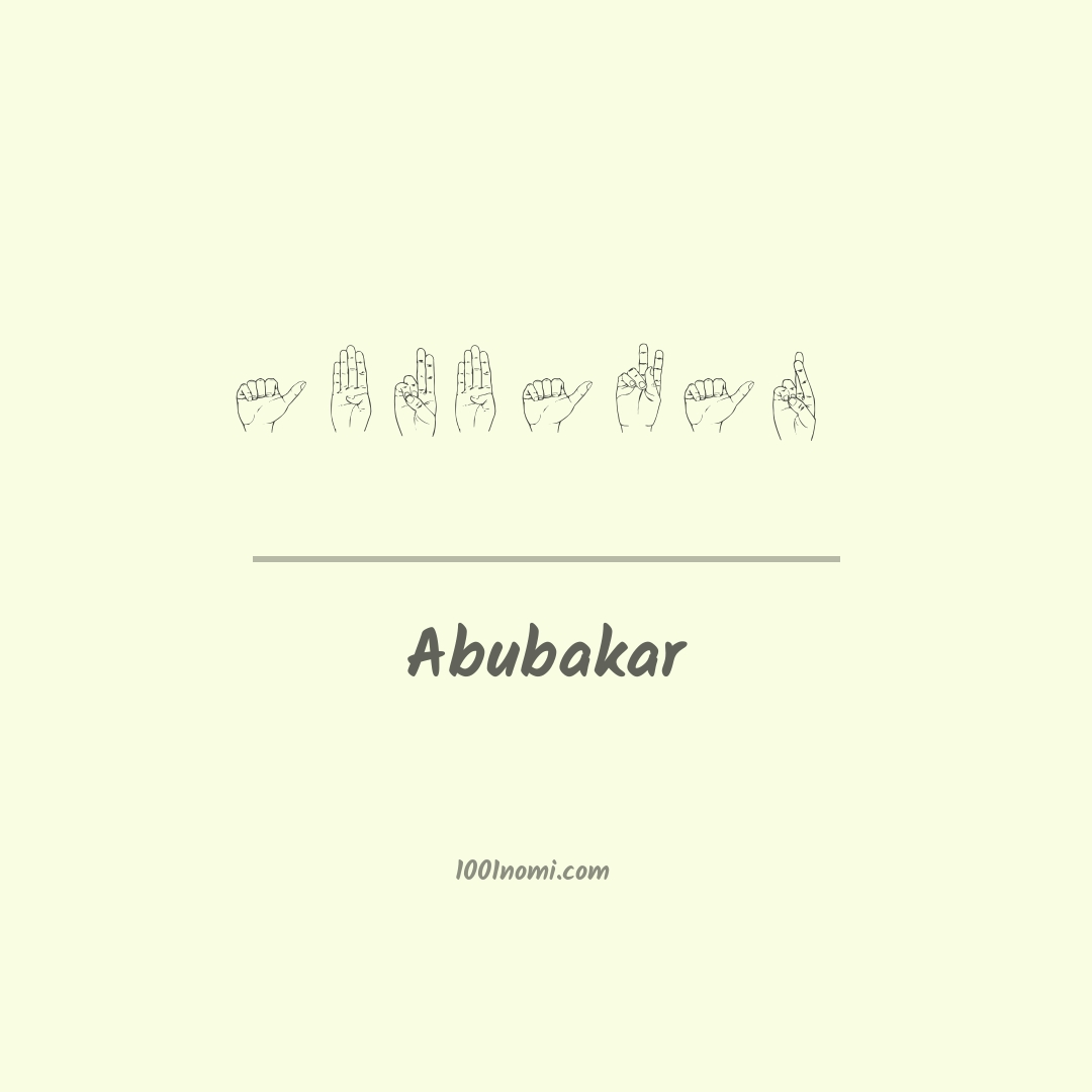 Abubakar nella lingua dei segni