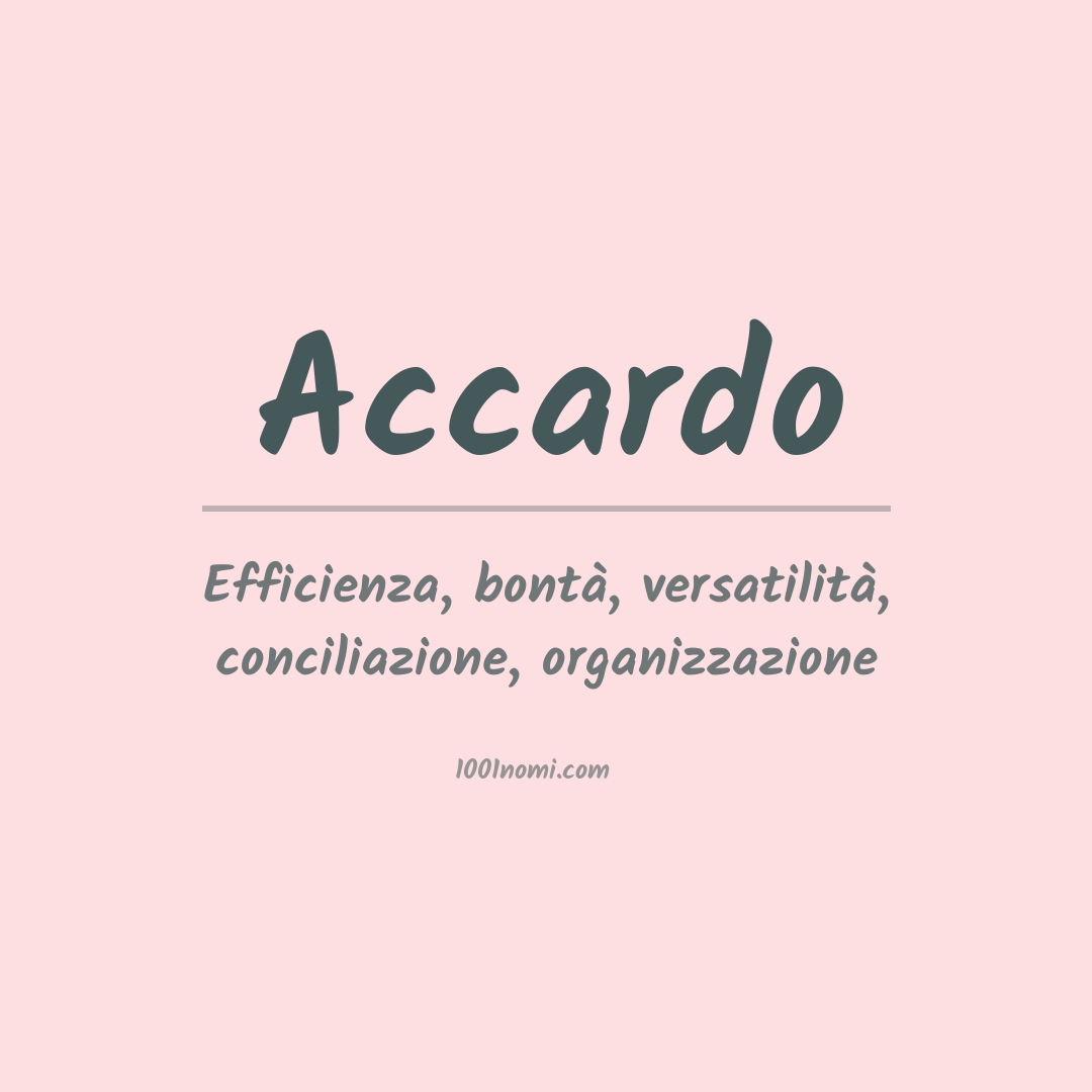 Significato del nome Accardo