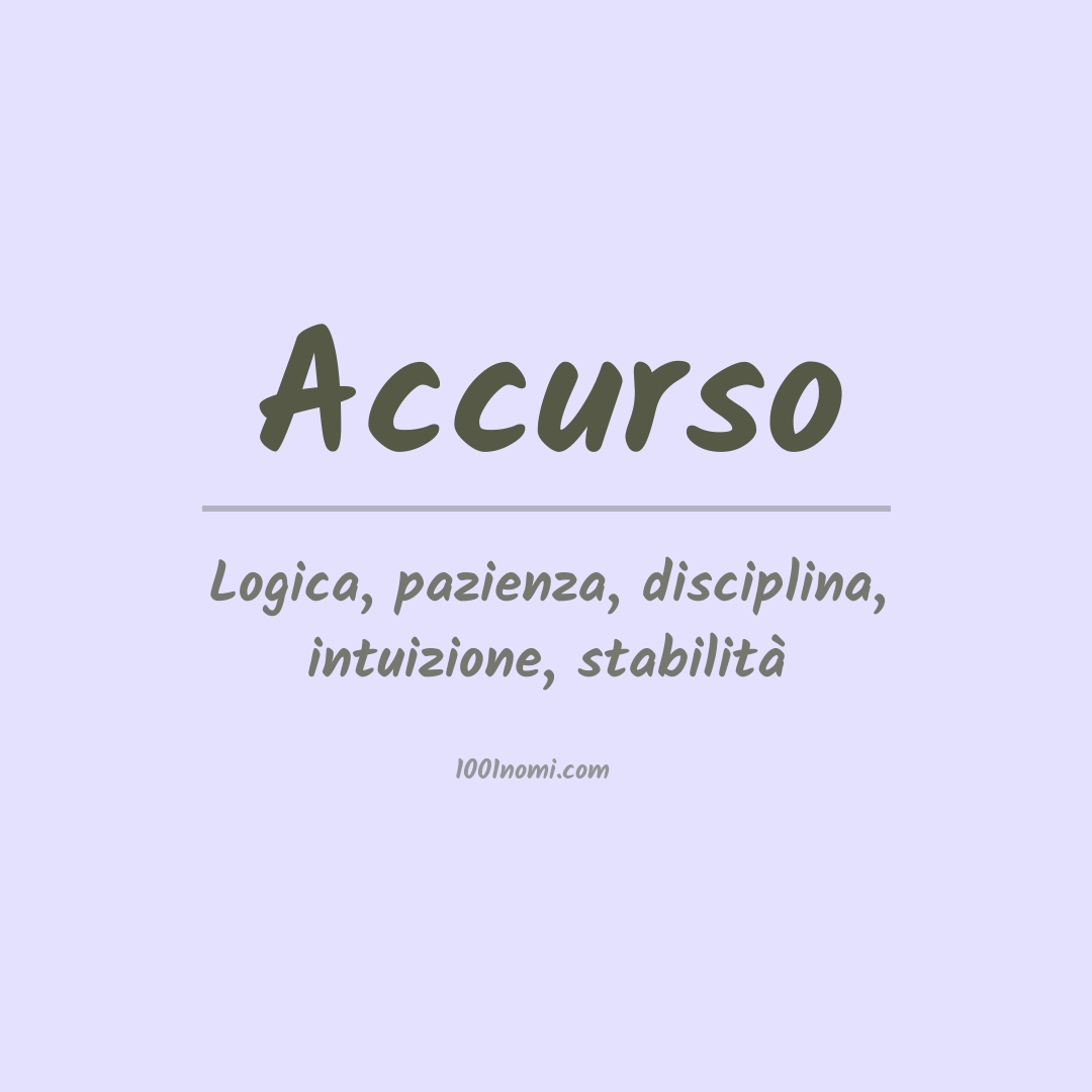 Significato del nome Accurso