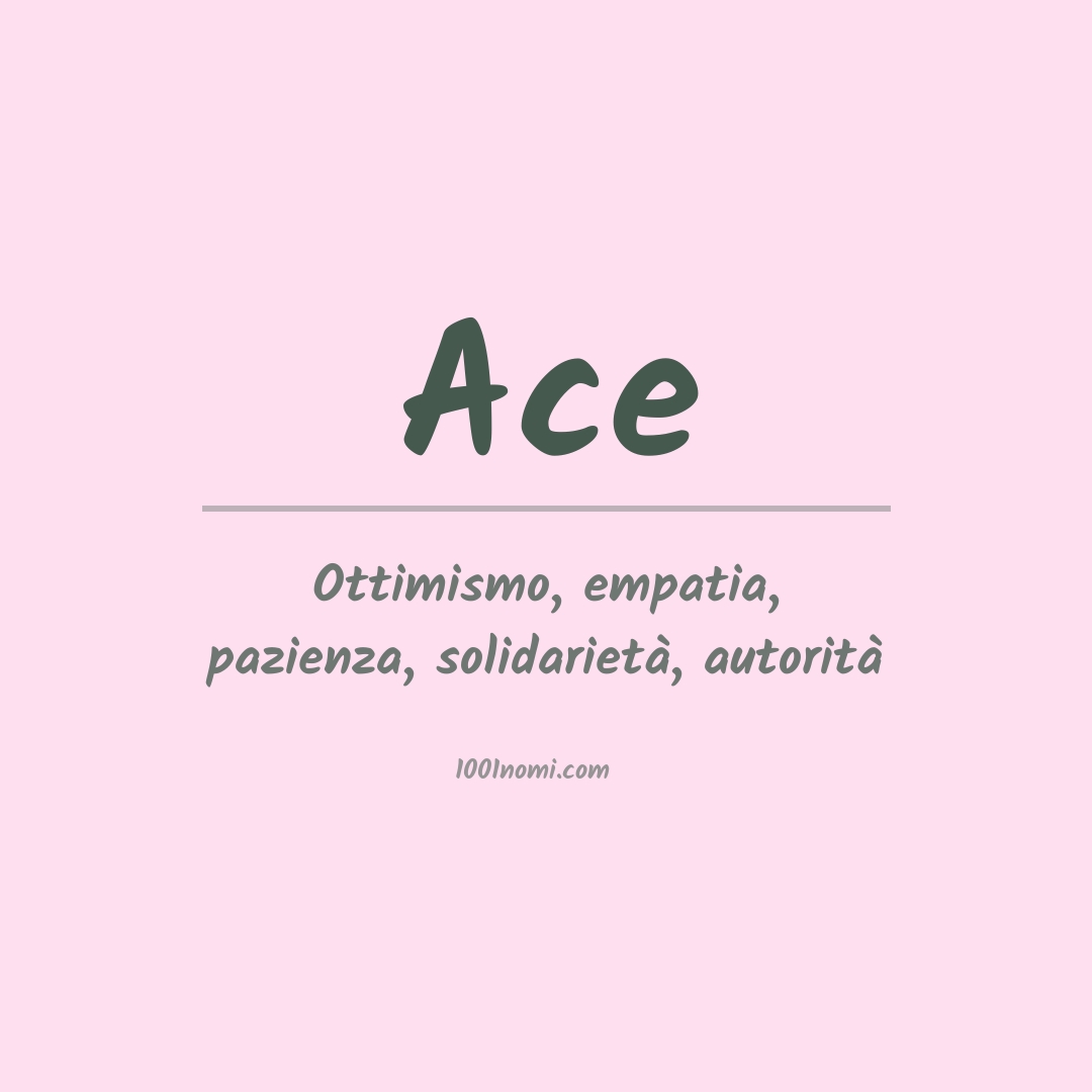 Significato del nome Ace