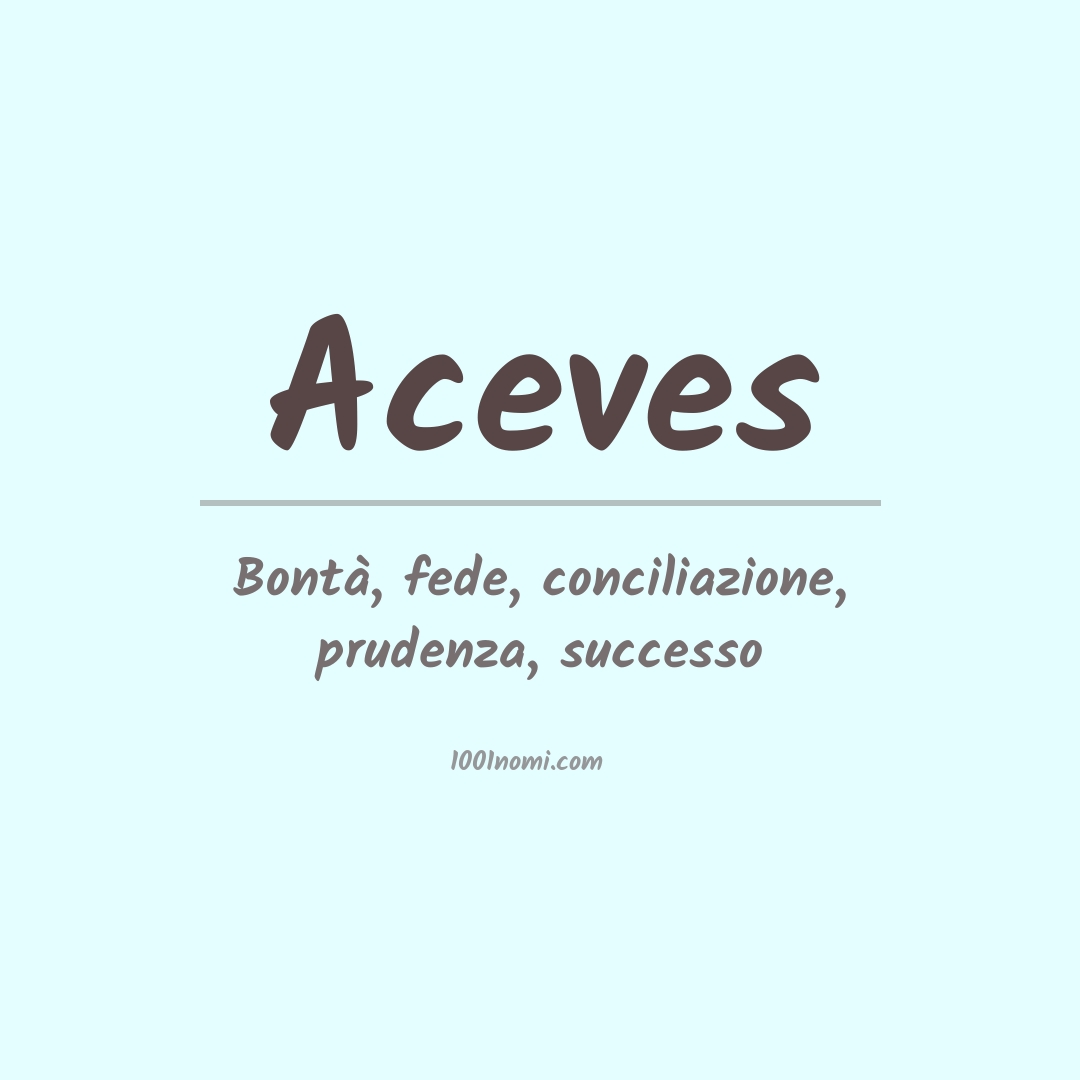 Significato del nome Aceves