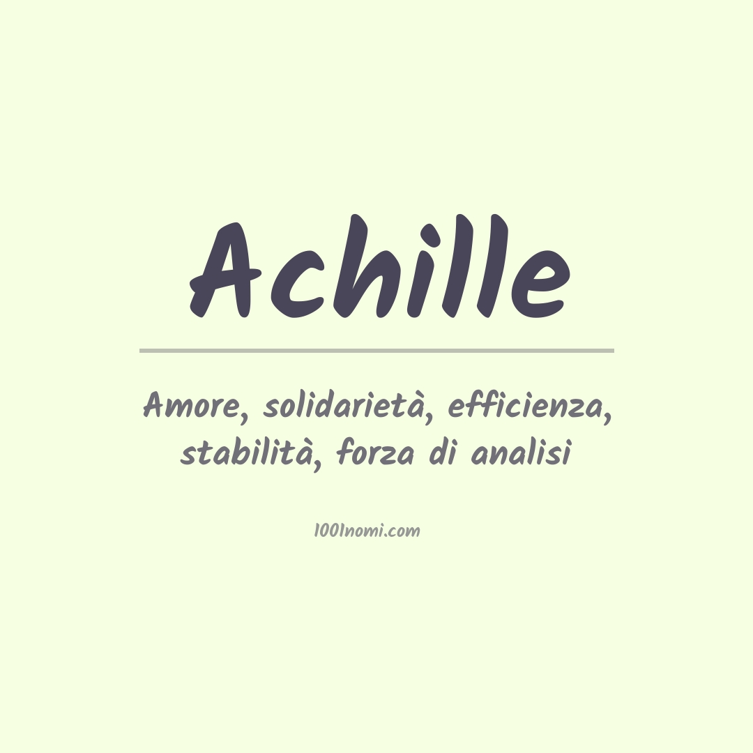 Significato del nome Achille