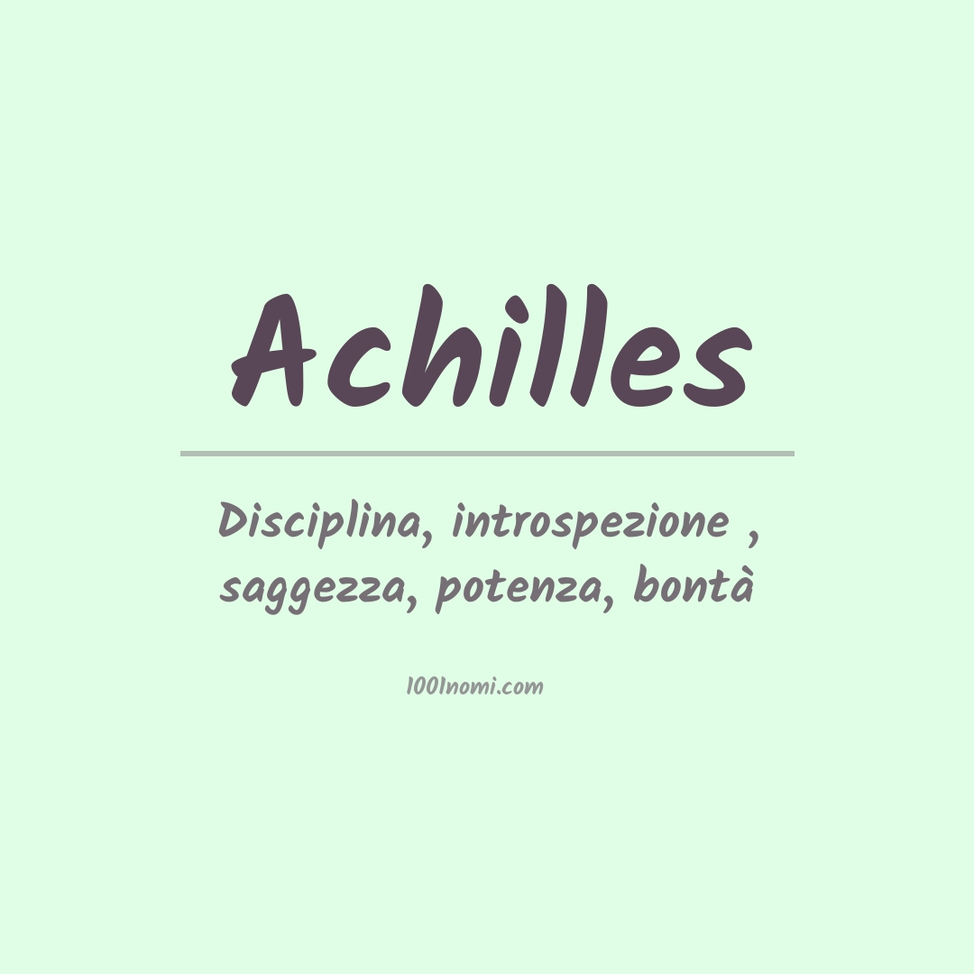 Significato del nome Achilles