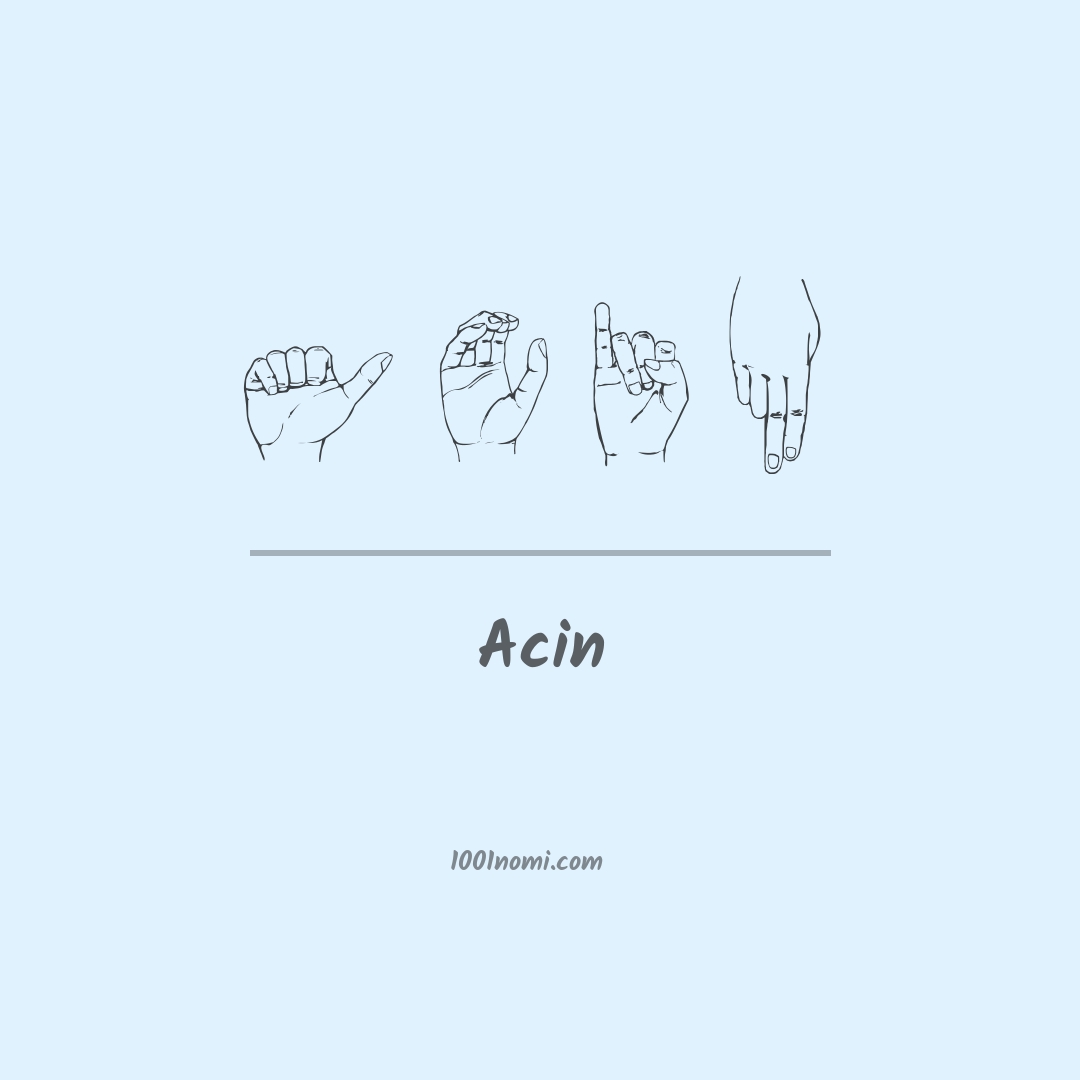 Acin nella lingua dei segni